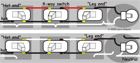 Basic 4-way switch schematic diagram