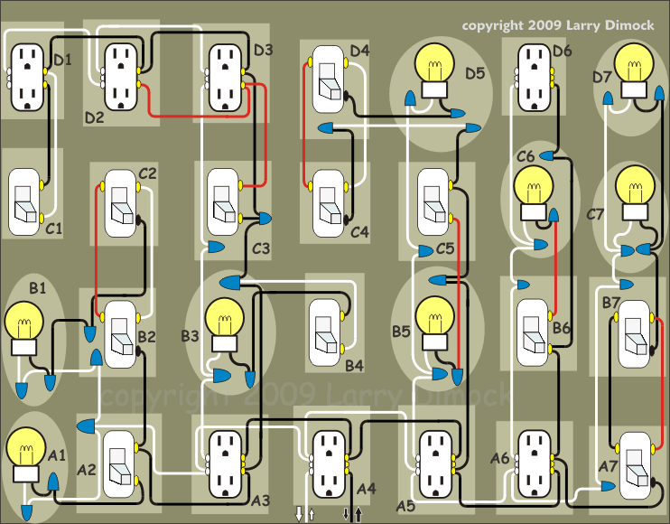 wiring connections of typical house circuit